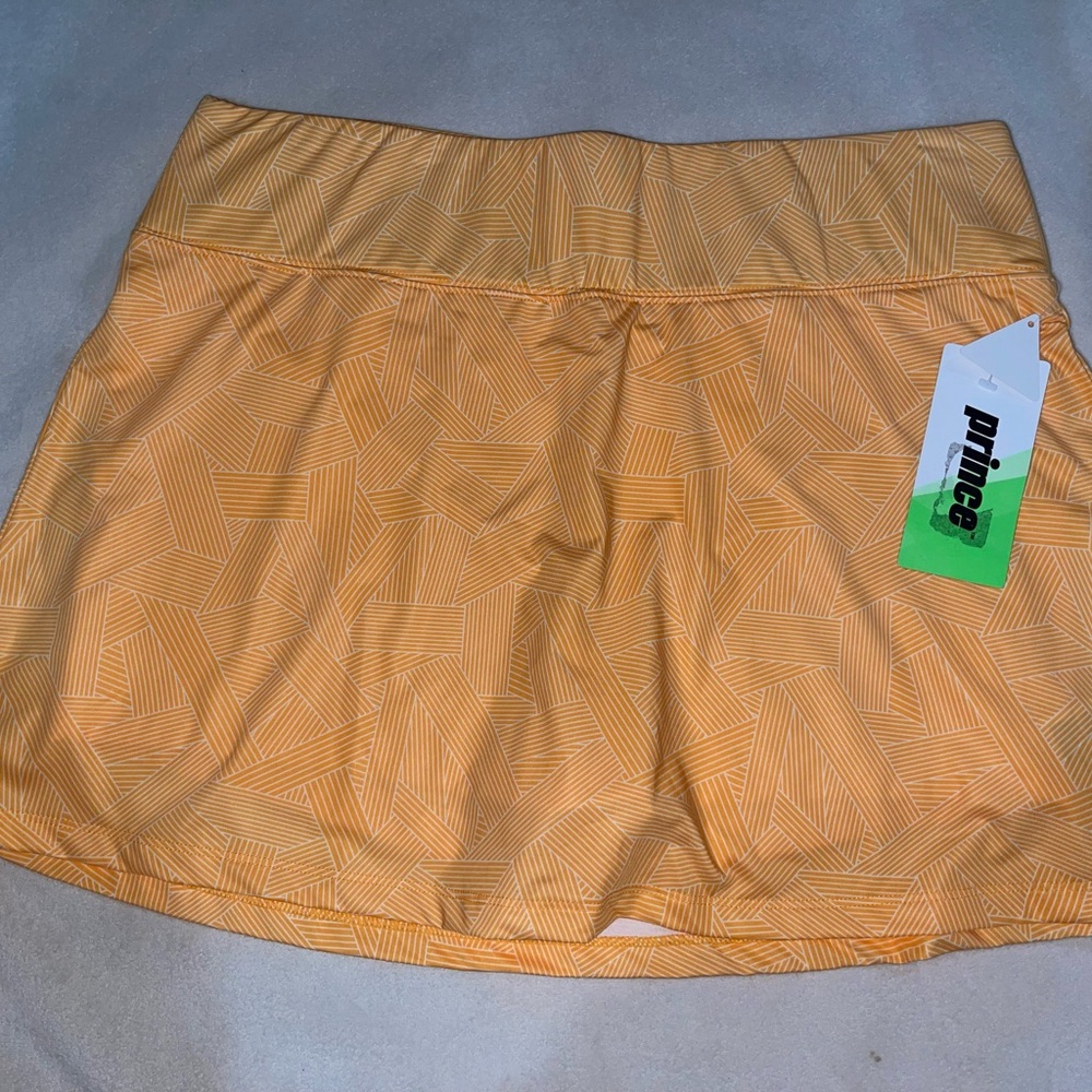 Prince Orange Patterned Women's Skort